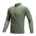 thumbnail image 1 of CaiJunJia Men's Sun Protection Shirts UPF 50+ 1/4 Zip Up Long Sleeve Rash Guard Fishing Quick Dry Lightweight, 1 of 5
