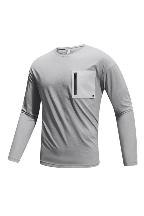 Men's Sun Protection Shirts UV SPF UPF 50+ Long Sleeve Rash Guard Fishing Running Quick Dry Lightweight