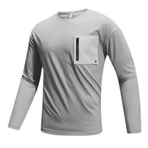 CaiJunJia Men's Sun Protection Shirts UV SPF UPF 50 Long Sleeve Rash Guard Fishing Running Quick Dry Lightweight