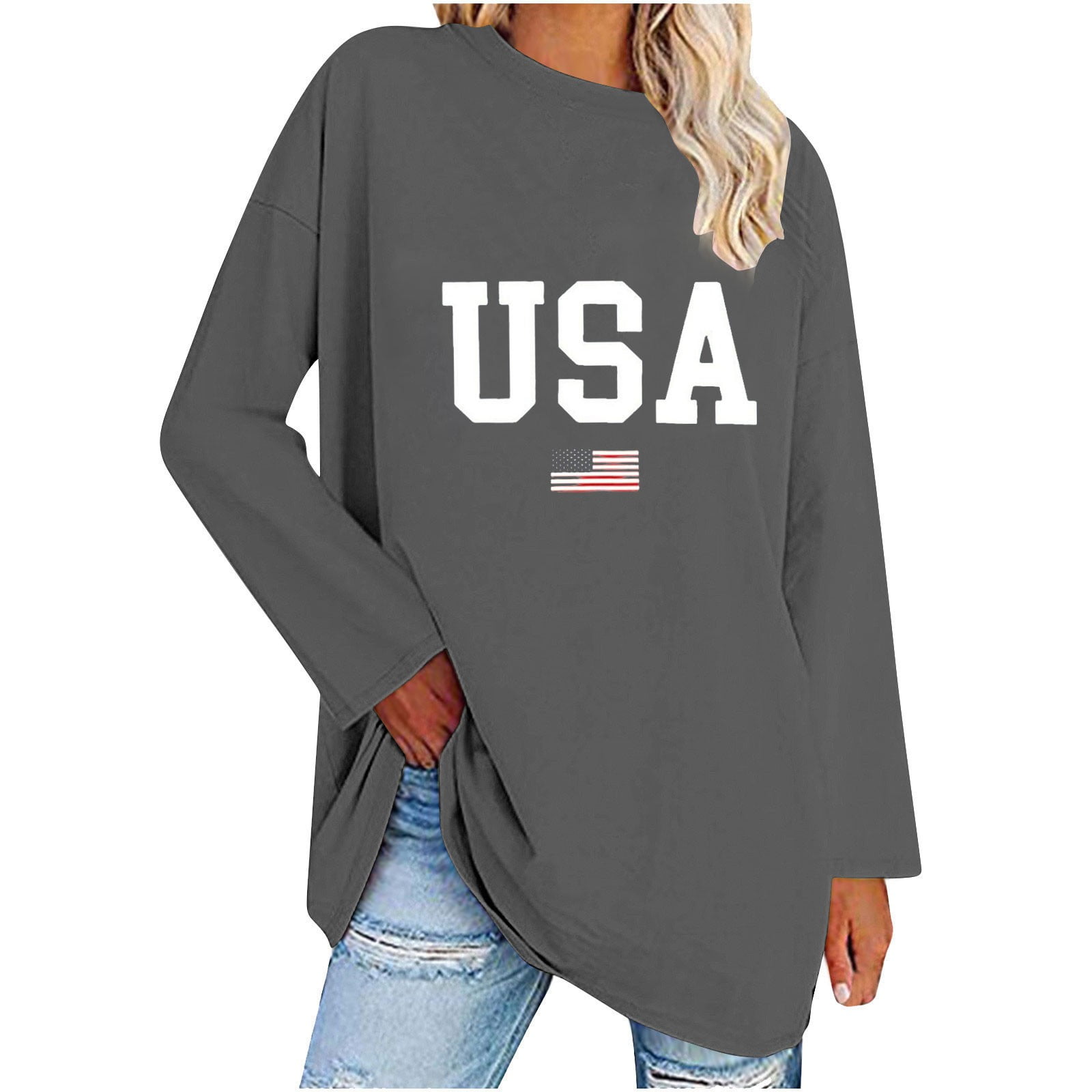 CaiJunJia No Boundaries Long Sleeve Tops,Women's Long Sleeve Shirts USA