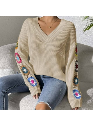 Embroidered sweaters for ladies best sale