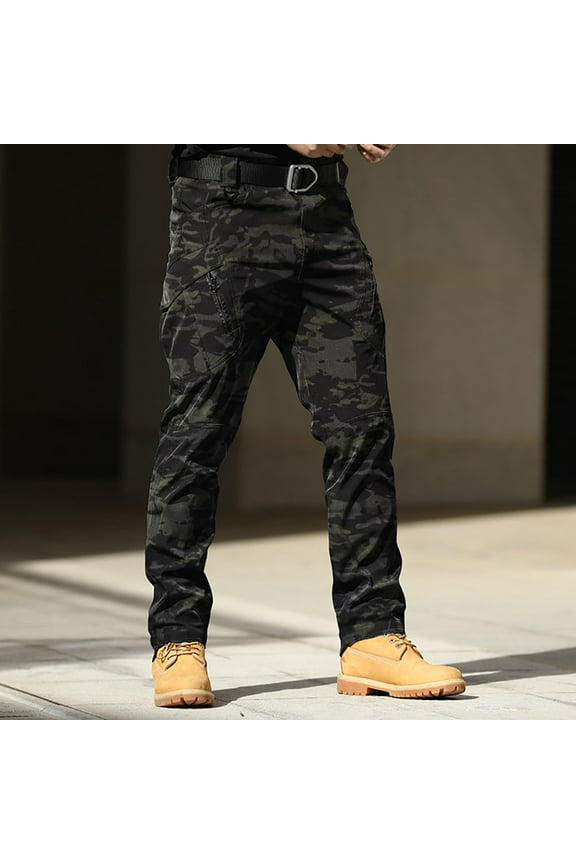 Pants for Men Men's Casual Cargo Pants Military Army Camo Pants Combat Work Pants with Pockets