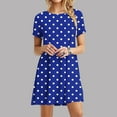 thumbnail image 1 of CaiJunJia Plus Size Dresses for Women 2025 Summer Casual T Shirt Dresses Short Sleeve Swing Dress with Pockets, 1 of 6
