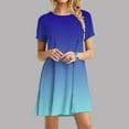 thumbnail image 1 of CaiJunJia Plus Size Summer Dresses for Women Casual T Shirt Dress Short Sleeve Swing Dresses with Pockets, 1 of 6