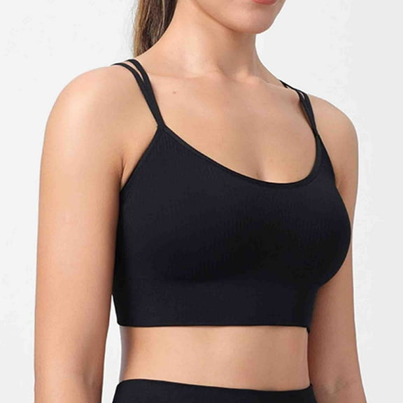 CaiJunJia Sports Bras for Women,Padded Sports Bra Tank Top Sexy Crisscross Back High Impact Longline Workout Yoga Bra