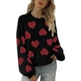 thumbnail image 1 of CaiJunJia Sweaters No Boundaries ,Women Fashion Long Sleeves Christmas Crew Neck Loose Trend Tops Blouse Knitted Sweater, 1 of 4