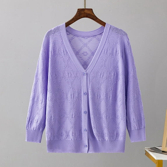 CaiJunJia Sweaters No Boundaries ,Women's Casual Leopard Print V-neck Knitted Button Long Sleeved Cardigan Sweater Top Coat Top