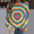 thumbnail image 1 of CaiJunJia Sweatshirts for Womens No Boundaries Women's Fall Tie dye Crewneck Sweatshirt Winter Long Sleeve Casual Drop Shoulder Pullover Tops, 1 of 3