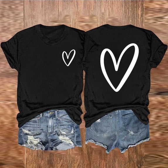 CaiJunJia T Shirts for Women Graphic,Womens T Shirts Short Sleeve Crew Neck Tops Casual Loose Basic Tee Shirts 2024 Summer Trendy Outfits