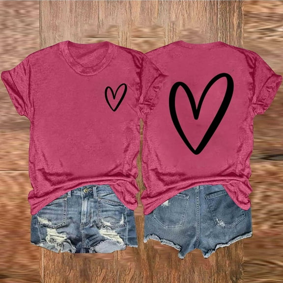 CaiJunJia T Shirts for Women Graphic,Womens T Shirts Short Sleeve Crew Neck Tops Casual Loose Basic Tee Shirts 2024 Summer Trendy Outfits