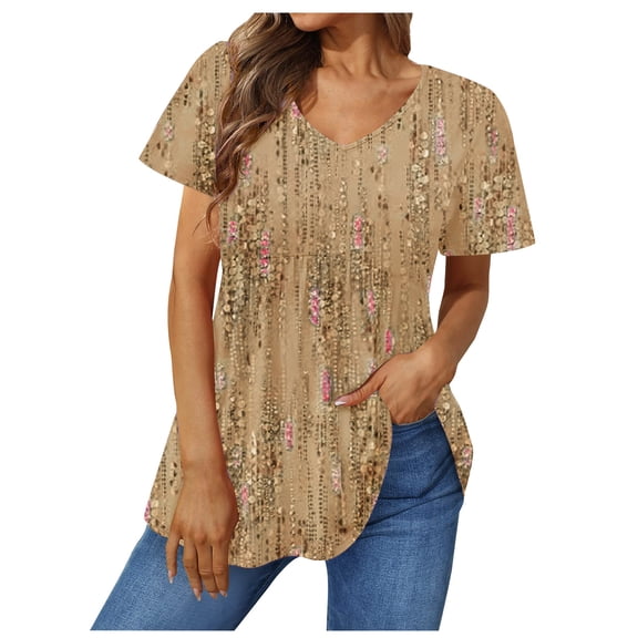 CaiJunJia T Shirts for Women Graphic,Workout Shirts for Women, Moisture Wicking Quick Dry Active Athletic Women's Gym Performance T Shirts