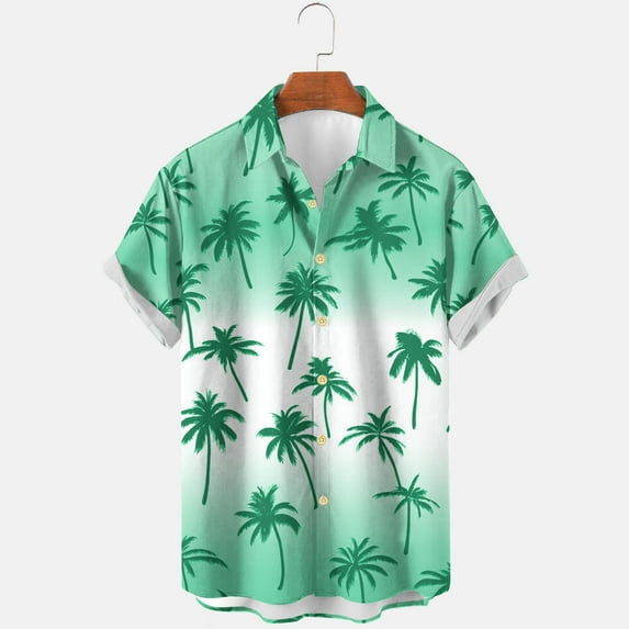 CaiJunJia Tops Clearance No Boundaries Mens Hawaiian Floral Shirts Button Down Tropical Holiday Beach Shirts