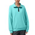 thumbnail image 1 of CaiJunJia Womens Oversized Half Zip Sweatshirts 2024 Fall Long Sleeve Soft Pullover Hoodies, 1 of 6