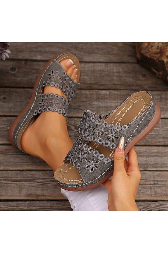 Womens Sandals, Platform Sandals Women Comfortable Wide Width Summer Vacation Beach Sandals Slides for Women