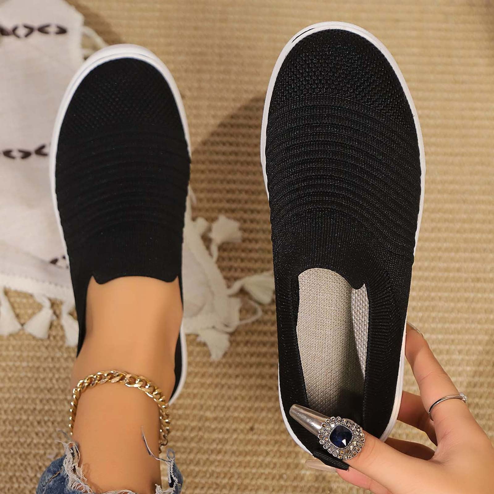CaiJunJia Womens Slip On Shoes - Casual Boat Loafers Shoes for Women ...