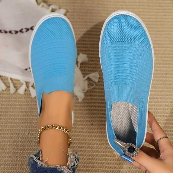 CaiJunJia Womens Slip On Shoes - Casual Boat Loafers Shoes for Women with Arch Support - Plantar Fasciitis Canvas Sneakers for Daily Walking