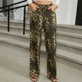 thumbnail image 1 of CaiJunJia Womens Y2k Leopard Print Jeans Pants Vintage Baggy Casual Wide Leg Jeans, 1 of 8