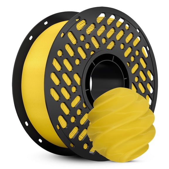 CaiLab PLA+ 3D Printer Filament Fast FDM Printing PLA Low Warping 1.75mm diameter Accuracy +/- 0.02mm Works with Bambu Lab 2.2lbs(1KG) Spool Mustard Yellow