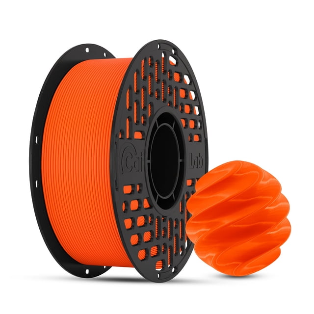 CaiLab PLA+ 3D Printer Filament Fast FDM Printing PLA Low Warping 1.75mm diameter Accuracy +/- 0.02mm Works with Bambu Lab 2.2lbs(1KG) Spool TANGERINE