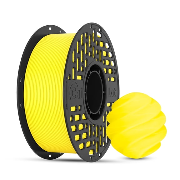 CaiLab PLA+ 3D Printer Filament Fast FDM Printing PLA Low Warping 1.75mm diameter Accuracy +/- 0.02mm Works with Bambu Lab 2.2lbs(1KG) Spool Yellow