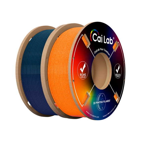 CaiLab PLA Chameleon 3D Printer Filament 1.75mm, Color-Shifting Finish, 2-Spool Bundle (2 × 200g), Assorted Colors