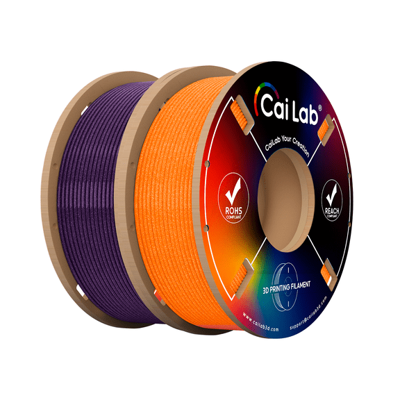CaiLab PLA Chameleon 3D Printer Filament 1.75mm, Color-Shifting Finish, 2-Spool Bundle (2 × 200g), Assorted Colors