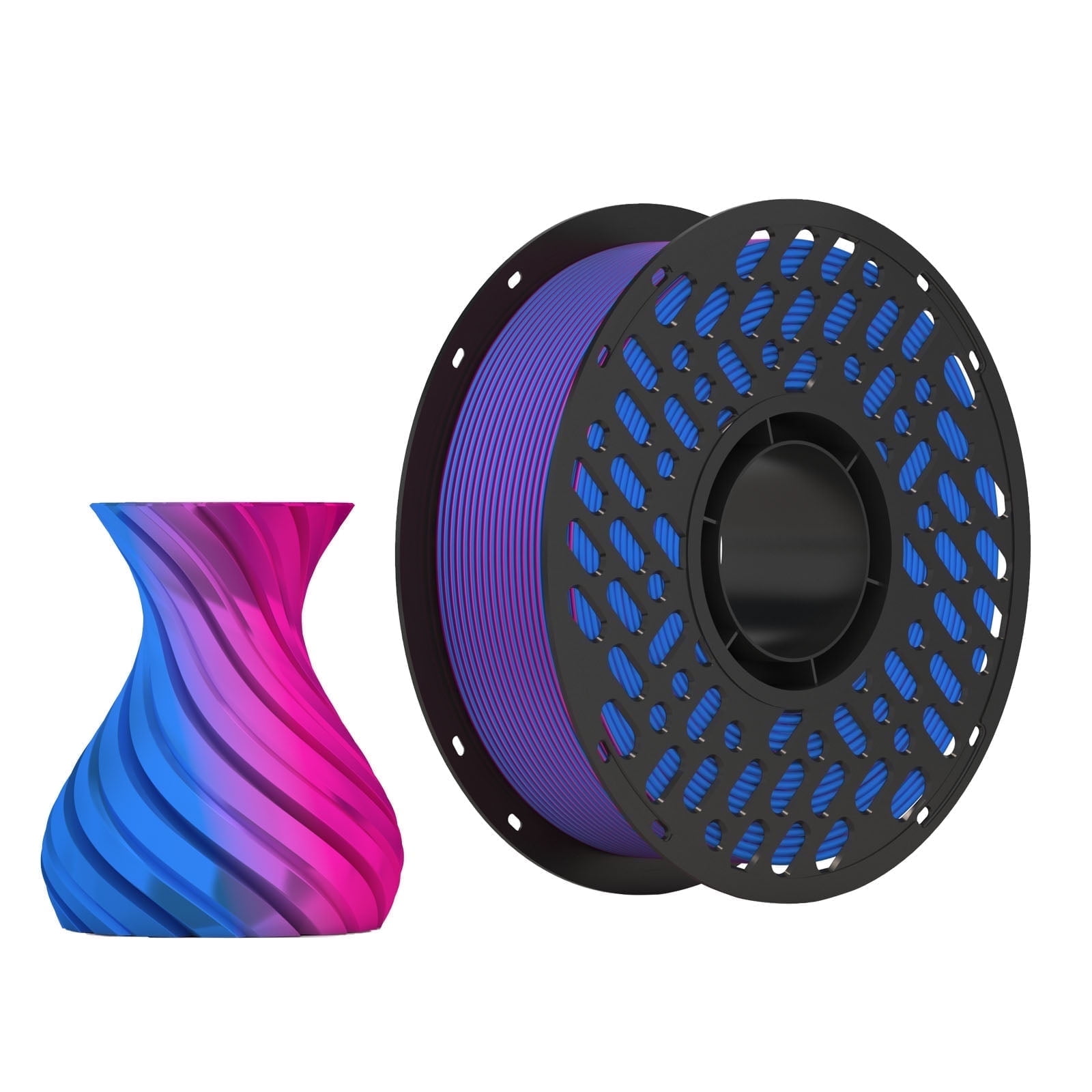 CaiLab PLA Silk Dual-Color 3D Printer Filament, 2 Colors Changing, 2.2 ...