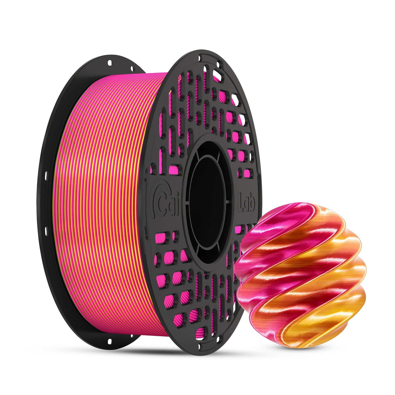 Cailab PLA Silk Dual-Color 3D Printer Filament, 2 Colors Changing, 2 ...