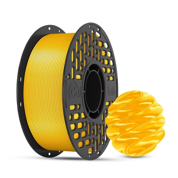 Cailab PLA Silk High-Gloss Finish 3D Printer Filament, for FDM 3D Printing, 1KG Spool, Golden