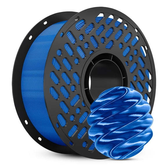 CaiLab PLA Silk High-Gloss Finish 3D Printer Filaments, 7 Ounce Spool, for FDM 3D Printing,Blue