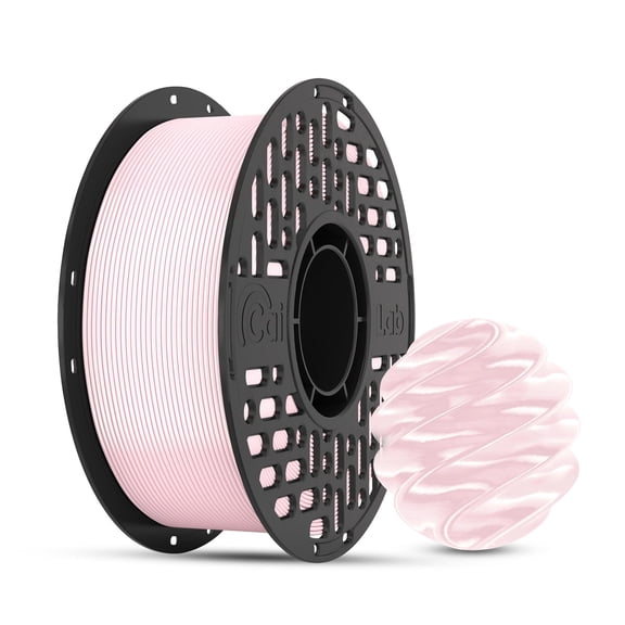CaiLab PLA Silk High-Gloss Finish 3D Printer Filaments, 2.2lb(1KG) Spool, for FDM 3D Printing,Cream Pink