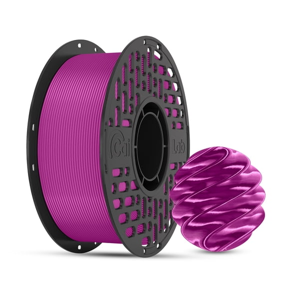 CaiLab PLA Silk High-Gloss Finish 3D Printer Filaments, 2.2lb(1KG) Spool, for FDM 3D Printing,Purple