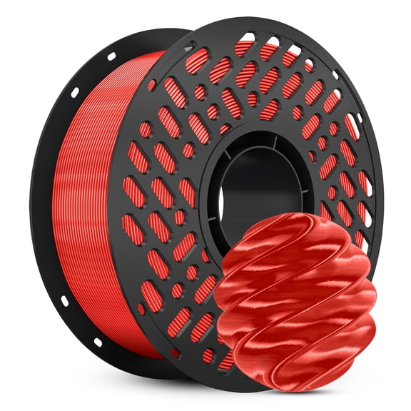 CaiLab PLA Silk High-Gloss Finish 3D Printer Filaments, 7 Ounce Spool, for FDM 3D Printing,Red