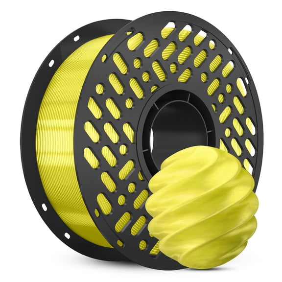 CaiLab Translucent PETG 3D Printer Filament 1.75mm, High Strength, Heat Resistant, Low Shrinkage, for Functional Parts & High-Speed FDM Printing, 1kg (2.2 lb) Spool.Yellow
