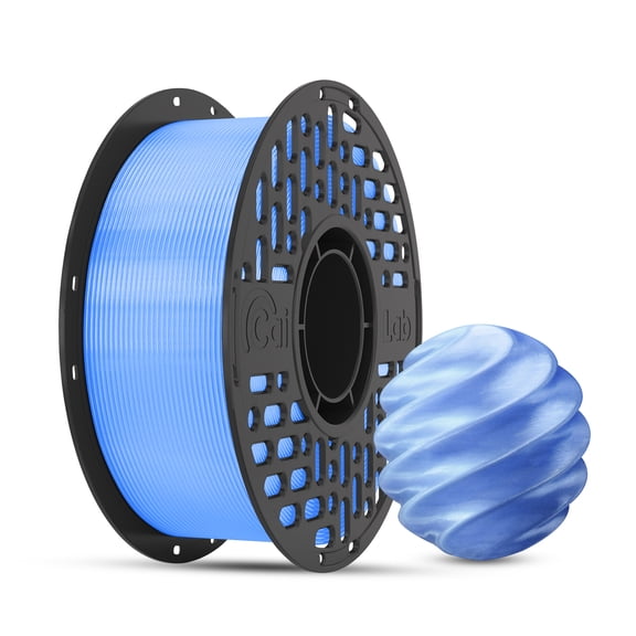 CaiLab Translucent PETG 3D Printer Filament 1.75mm, High Strength, Heat Resistant, Low Shrinkage, for Functional Parts & High-Speed FDM Printing, 1kg (2.2 lb) Spool,Blue