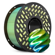 CaiLab Tri-Color PLA Silk 3D Printer Filament, 1.75mm, for Bambu FDM Printing, 2.2lbs1KG Spool,Yellow&Green&Blue