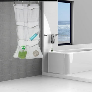 CaiTeLin 13 Inch X 23 Inch Shower Organizer Shower Caddy Or Bathroom Organizer with Quick Drying Mesh with 6 Net Pockets To Hold Toy and Shower,Home