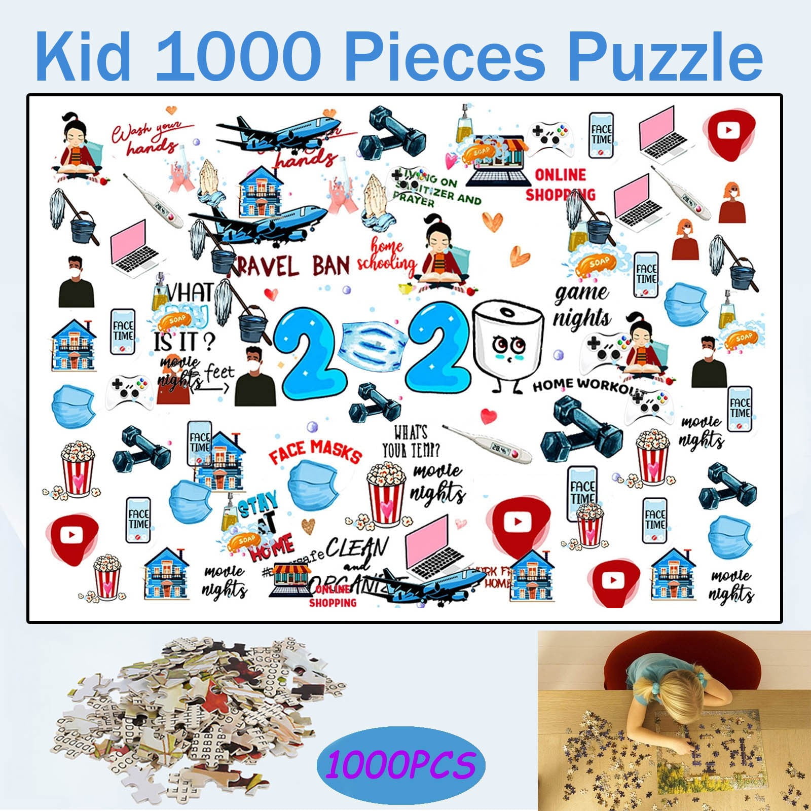 CaiTeLin 2024 Black and Friday and Deals Kid 1000 Piece Christmas 2021