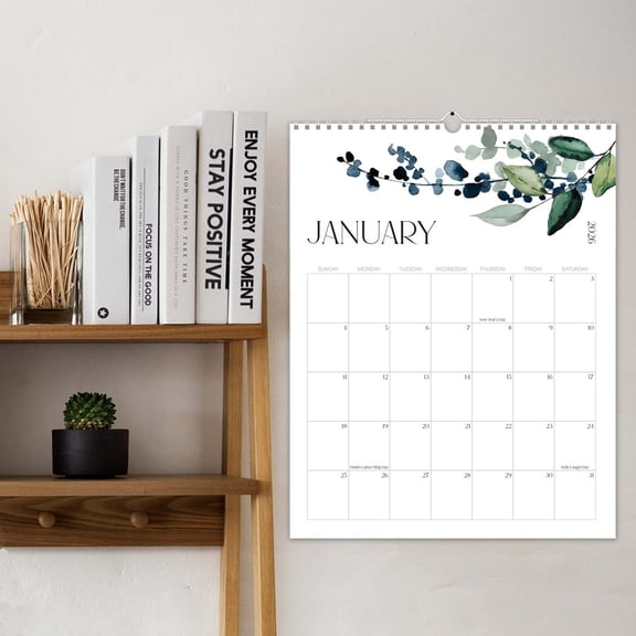 Elainilye 2026 Wall Calendar, 18 Month Hanging Planner with Countdown Design, Simplified Fresh Style English Date Display for Office Home, January 2026 to June 2027