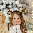 CaiTeLin Christmas Red Deer Antlers Headband for Girls and Children