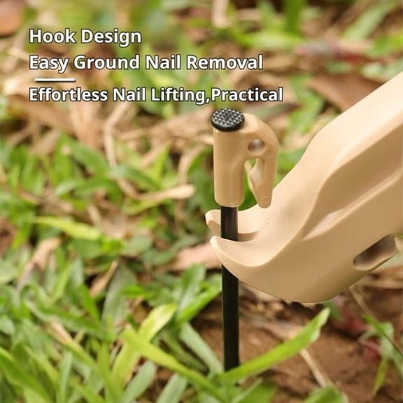 CaiTeLin Camping Tools Mallet with Stake Puller, Multipurpose Tent Hammer Nail Remover for Outdoor Setup Takedown, Portable Gear for Backpacking Hiking Yard Lawn, Garden, Picnic