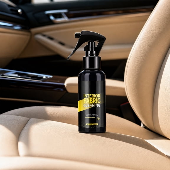 CaiTeLin Car Interior Fabric Cleaner Spray 3.4 fl oz, Water-Free Upholstery Stain Remover, Cloth Seat Headliner Leather Woven Fabric Cleaner for Vehicle, Truck, RV, Home Garage, Auto Care