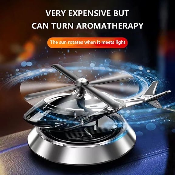 CaiTeLin Car Mounted Solar Airplane Aromatherapy Diffuser, Auto Perfume Accessories with 10ml Essential Oil Bottle, Car Interior Scent Decor for Dashboard Vent Mirror Office Use Indoor