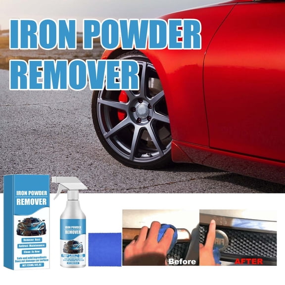 CaiTeLin Car Paint Rust Remover 120ml Spray Bottle, Wheel Iron Powder Oxidation Cleaner Liquid Agent, Auto Body Metal Surface Refurbishment For Garage Workshop Home Maintenance Task