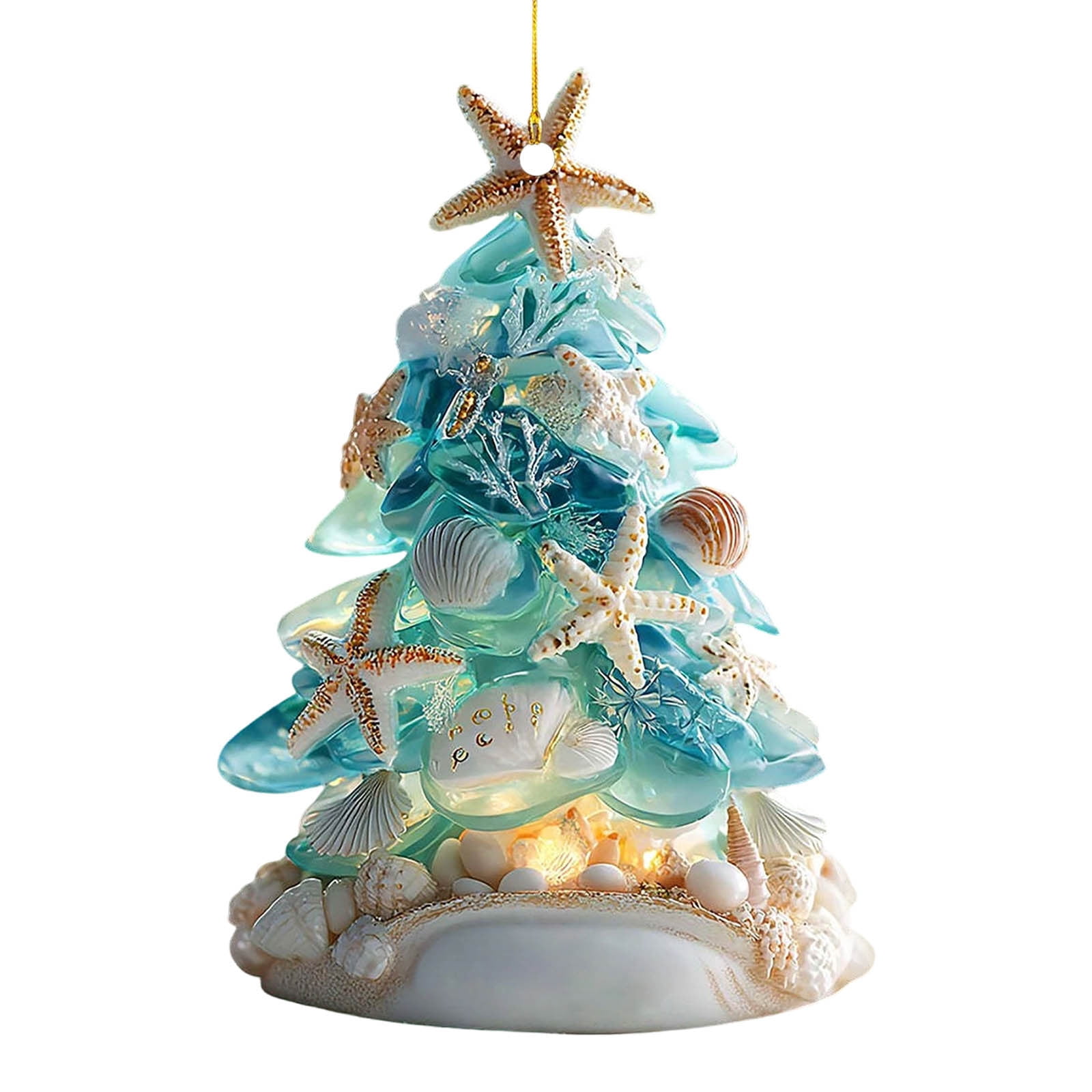 Fish Tree Topper Starfish Tree Decoration Beach Christmas Tree Topper - Blue Starfish ...