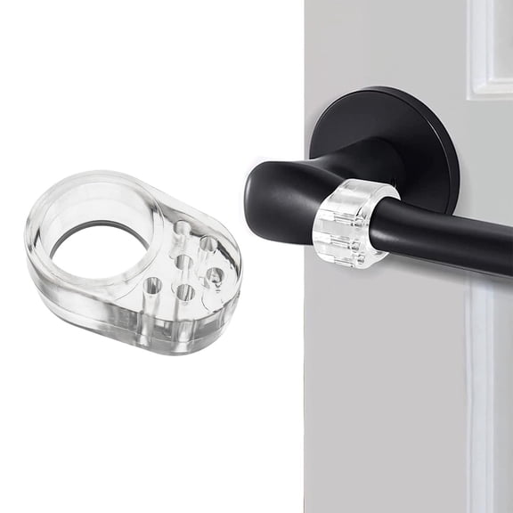 CaiTeLin Clear PVC Door Knob Stopper Protector Pad Set, Door Handle Bumper Wall Buffer Shield Guard Strip, Wall Protection For Home Bedroom Bathroom Closet Door Entryway Safety