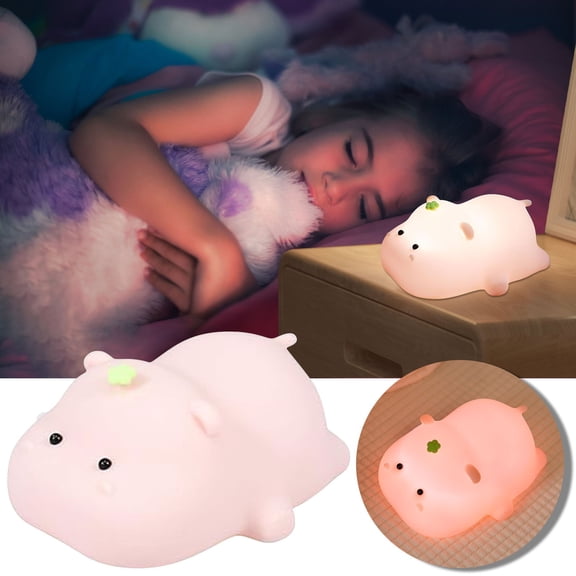CaiTeLin Cute Face Light USB Rechargeable Night Lamp, Remote Control Decoration Lamp with Dimmer Switch with Timer Setting, Bedside Light for Bedroom, Nursery, Desk, Living Room Use