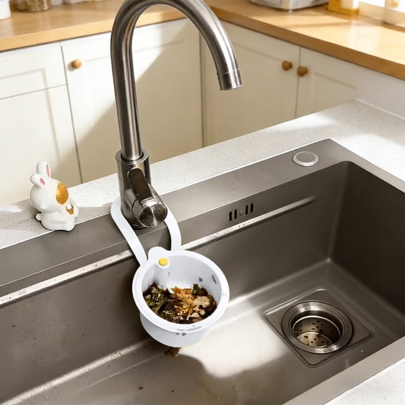 CaiTeLin Kitchen Sink Drainage Basket No Punch, Hanging Dry Wet Separation Fruit Vegetable Washing Basin, Pool Water Filter Net for Home Kitchen Bathroom Laundry Outdoor Use Indoor