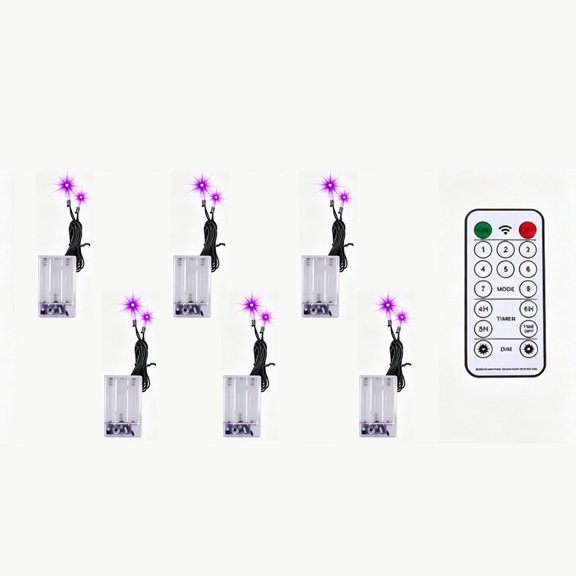 CaiTeLin Mini Light Box Kit, 6 Pack Remote Control Battery Powered, Independent LED Module Wireless Timer DIY Holiday Home Party Indoor Mantel Decor Gift Idea Accent Piece Decor