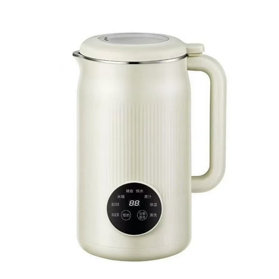 CaiTeLin Multifunction Nut Milk Maker, Automatic Soy Milk Machine, Oat and Nut Beverage Maker for Kitchen Use, White